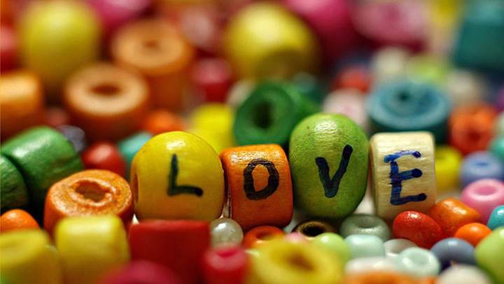 Lots Of Colorful Love Beads